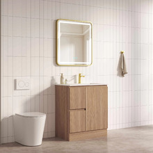 Byron 750mm Light Oak Freestanding Vanity with Removable Kickboard